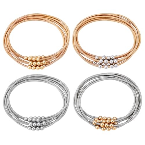 Bracelets extensibles 4 couleurs et diamètre 6,5 cm au design ajustable unique