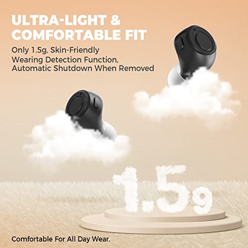 Rechargeable Hearing Aids For Seniors Adults With Smart Noise Canceling, Bluetooth Digital Hearing Amplifiers For Seniors, Invisible And Portable, No Whistling, 2 In 1 Hearing Aid And Music Ite Device #TOP4