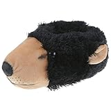  Tierhausschuhe Unisex Hausschuhe Grizzlybär, Schwarz, 40/41, TH-BS
