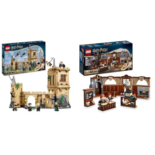 LEGO Harry Potter Hogwarts Castle: Flying Lessons + Charms Class Set Collectible Minifigures Draco Malfoy, Professor McGonagall, Hermione Granger & Ron Weasley 76447 + 76442