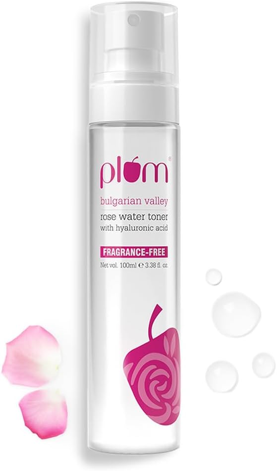 Bulgarian Valley Rose Water Face Toner | for Oily Acne Prone Dry Combination Skin | with Hyaluronic Acid | Hydrating & Pores Tightening | Balances pH Levels | Alcohol-Free | Women & Men | 100ml