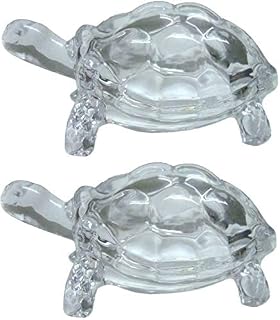 WhopperIndia Crystal Crystal Tortoise or Turtle Animal Figurine Lucky Gift for Your Loved One Set of 2