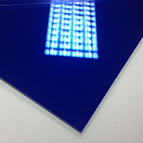 CrestGlass 3mm Blue 2424 Plaskolite Mirror Acrylic Sheet 8ft x 4ft 2440mm x 1220mm Perspex Mirror Plastic Safety Mirror