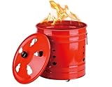 Metal Burn Barrel Incinerator Can Stainless Steel Mini Burn Barrel Fire Cage Burn Incinerator Bin for Ash Money Waste Paper Garden Leaf Fire Bucket Burning Pit Paper Can