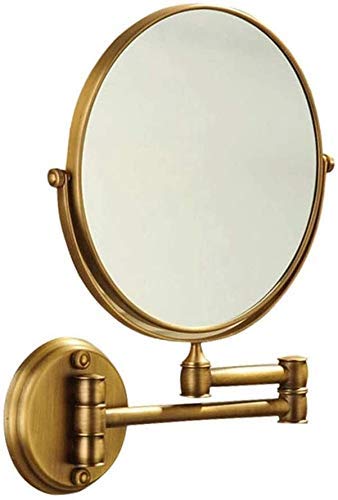 Miroir de vanité mural 8 pouces antique JCAKES grossissant x3 et pliable