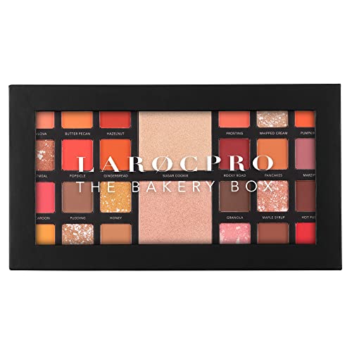 LaRoc Pro Nude Eyeshadow Makeup Palette - 26 Long Lasting Highly Pigmented Nude and Shimmer Shades - Matte and Glitter Highlighter, Contour & Eye Shadows for All Day & Night Looks - Image 7