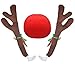 Goodybuy Christmas Car Costume Decoration Plush Rudolph Reindeer Antlers & Red Nose Set, 45cm Tall