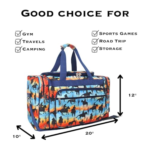 NGIL Canvas 20" inch Duffle Bag (Cowboy Silhouette-Navy)2