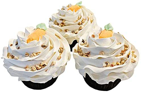 DEZICAKES Fake Cupcakes Artificial Food Set Of 3 Popcorn