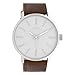 Produktbild Oozoo Herrenuhr mit Lederband 48 MM Silberfarben/Dunkelbraun C10035