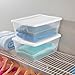 Sterilite 12-Pack 16 Quart Storage Box, Stackable Clear Plastic Bins with Snap-On Lids - Heavy-Duty Organizing Containers for Closet, Bathroom, and Office