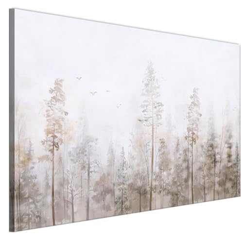 Impression sur toile paysage forêt brumeuse décoration murale 60x80