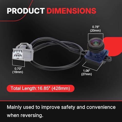 Image of 56038990AA Backup Camera Rear View Camera Compatible with 2013 2014 2015 2016 Dodge Dart，Park Assist Camera Replaces# 56038990AB 56038990AC 1WY78GW7AA