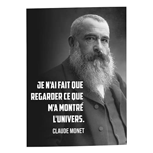 Art Peinture Monet et Citation Inspirante Univers : Une Affiche Premium pour Collectionneur