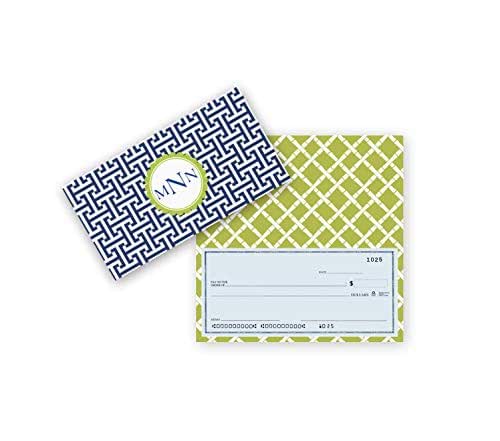 Amazon.com: Monogram Checkbook Cover For Top Tear Duplicate Checkbook ...