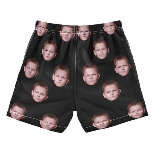 Custom Funny Boys Swim Trunks Personalized Photo Face Infant Baby Boy Swim Board Shorts Beach Shorts Swimwear2