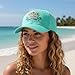 Women's Fashion Embroidered Baseball Cap, Cyan Lightweight Adjustable Trendy Beach Hat, Gifts for Mom Women Mother's Day