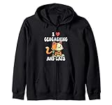 Photo Gallery amo il geocaching e i gatti felpa con cappuccio Photo Gallery amo il geocaching e i gatti felpa con cappuccio