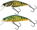 Salmo Bullhead Kunstköder - 2 Wobbler 6cm 8g sinkend, Forellenwobbler, Barschwobbler, Kunstköder, Schwimmwobbler, Angelköder Forellen, Barsch