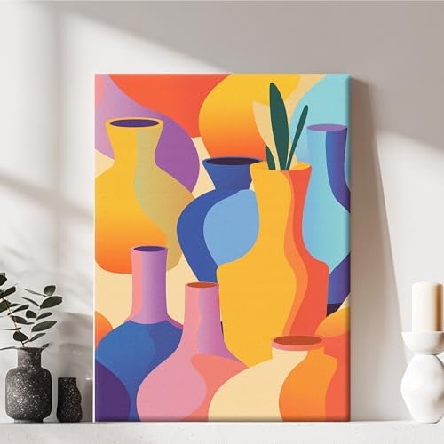 Framed Canvas Wall Art Print, Modern Ready to Hang Home Decor Sim...