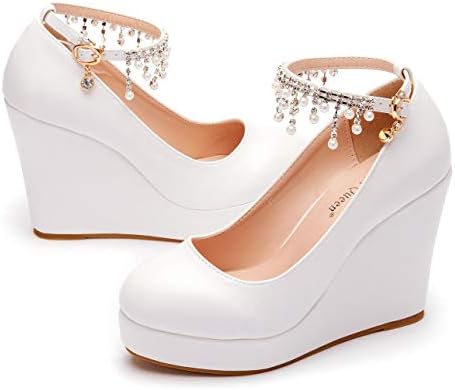white wedge pumps