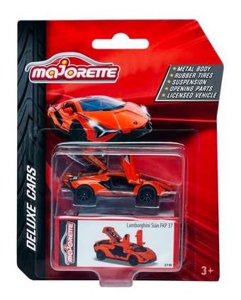 Majorette Deluxe Cars - Lamborghini Sián FKP 37 Orange (ekskluzywna edycja) – model samochodu – dzieci – mężczyźni, chłopcy, dorośli (unisex)