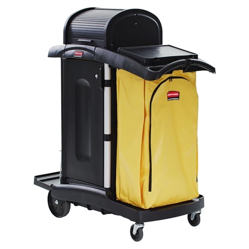 Image of Rubbermaid Commercial High Capacity Vinyl Janitorial Cleaning Cart Bag Waste /Trash /Laundry /Linen Collection for Restraurant /Cafe /Office /School /Motel /Facility 34 Gallon Yellow