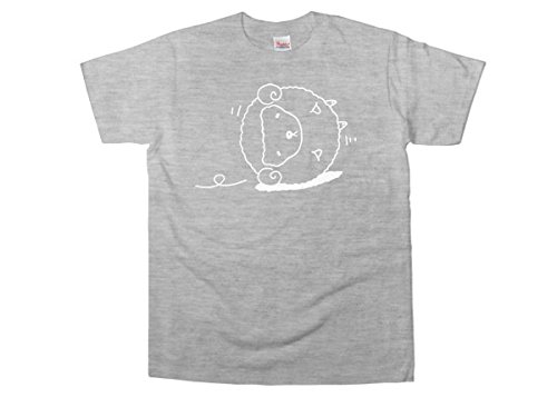 [幸服屋さん] コロコロひつじ Tシャツ am58 S 杢グレー