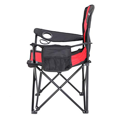 SONGMICS-Campingstuhl-klappbar-Klappstuhl-mit-hoher-Rueckenlehne-mit-Flaschenhalter-und-Kuehltasche-komfortabel-Robustes-Gestell-bis-150-kg-belastbar-Outdoor-Stuhl