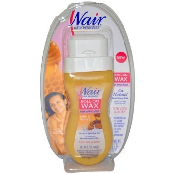 Roll on Wax for Legs and Body, Milk and Honey Wax for Women By Nair 5.7 Oz. (Pack of 4)
