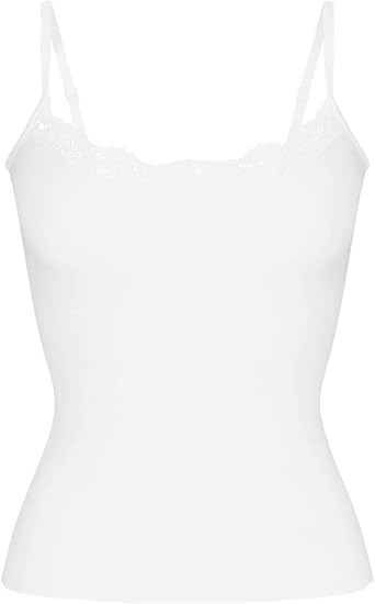 Women Padded Lace Double Lined Tank Tops Spaghetti Strap Club Party Cami Top Shirt Sexy V Neck Summer Going Out Top