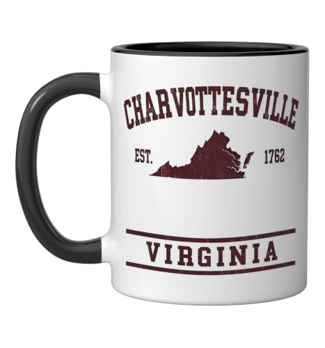 Charlottesville VA Est. 1762 Varsity Ceramic Mug 11oz