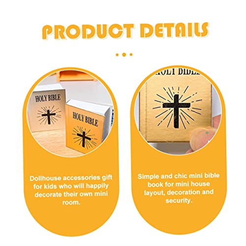 STOBOK 4 Pçs Mini Bíblia Livros Em Branco Acessórios Da Bíblia Decoração Mini Bíblia Adornam Miniatu