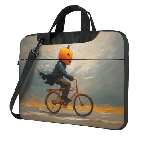 Housse PC 15,6 pouces rembourrée motif citrouille Halloween pour ordinateur portable