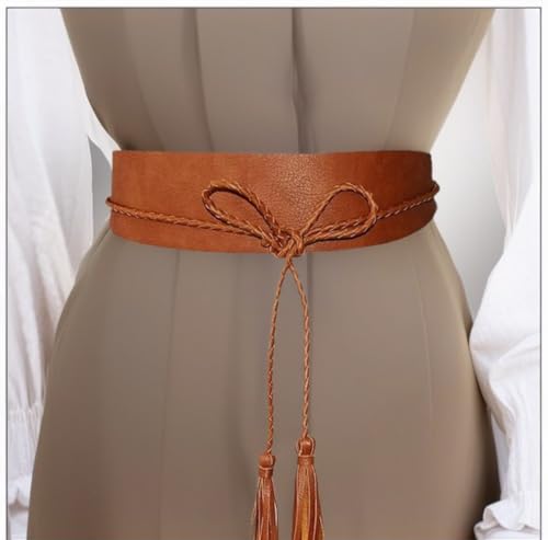 Belts for Women Bowknot Waistband and Tassel Waist Belt Faux Leather Wrap Belts for Dresses4