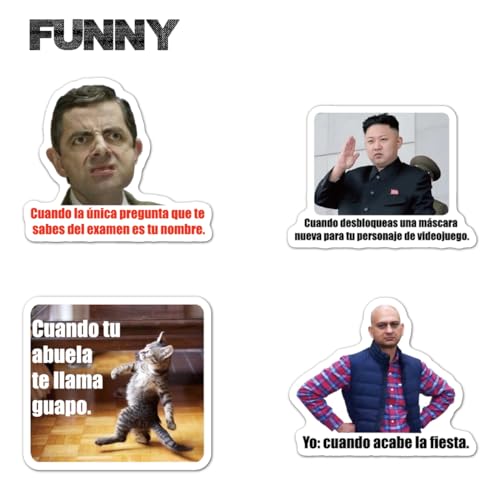 Pegatinas de memes en español de 1step2dream vinilos divertidos para jóvenes y adultos 3