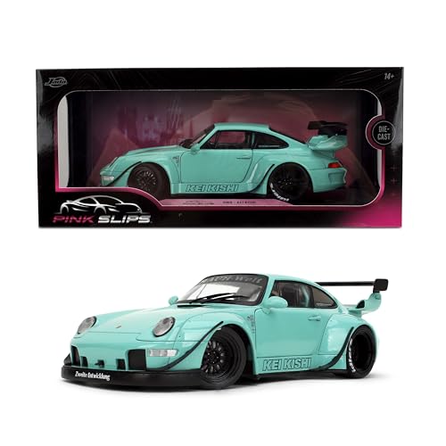 Jada Pink Slips RWB Porsche Kei Kishi - 1:18 Scale Diecast Model with Opening Doors and Working Steering - for Collectors and Enthusiasts 14+