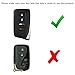 iJDMTOY Chrome Finish Red TPU Key Fob Protective Cover Case Compatible with Lexus is ES GS RC NX RX LX 200 250 350 Remote Key