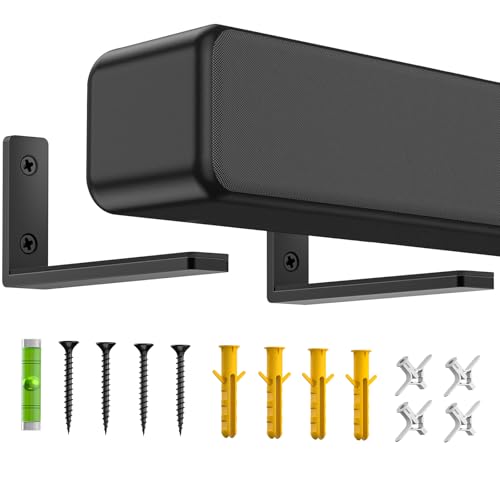 notiela Wide Soundbar Mounts Under TV for Samsung, Bose, Sony, Vizio, LG, Roku and More Soundbar Wall Mount Bracket for Dolby Atmos Sound Bar Shelf Up to 30LBs Easy to Install