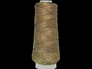 The Design Cart Dark Olive Green Metallic Zari Threads for Sewing, Machine, Hand Stitching, Tailoring, Embroidery, Dhaga,Pack of 1 Roll