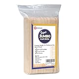 Apremont 8'' Jumbo Craft Sticks, 80pcs Extra Large Natural Premium Wood, Ice Cream Sticks, Jumbo Sticks, Large Tongue Depressors, Plant Labels, Hair Removal and Waxing Supplies, Crafting (80)
