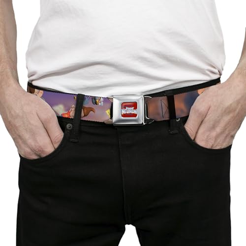 Buckle-Down Seatbelt Belt - THE ADVENTURES OF JIMMY NEUTRON Jimmy Flying Poses - 1.0" Wide - 20-36 Inches in Length3
