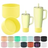 ZXFYE 2Pcs Protective Boot Compatible with Brumate Era 40 oz 30 oz Tumbler, Anti-Dent & Anti-Slip Silicone Bottom Cover Protector Sleeve Bumper Compatible with Brumate Era Tumbler with Handle