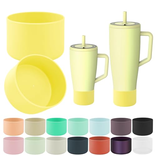 ZXFYE 2Pcs Protective Boot Compatible with Brumate Era 40 oz 30 oz Tumbler, Anti-Dent & Anti-Slip Silicone Bottom Cover Protector Sleeve Bumper Compatible with Brumate Era Tumbler with Handle