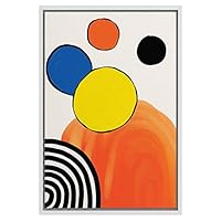 SIGNWIN Framed Canvas Wall Art Colorful Geometry Painting Canvas Prints Home Artwork Decoration for Living Room,Bedroom - 16