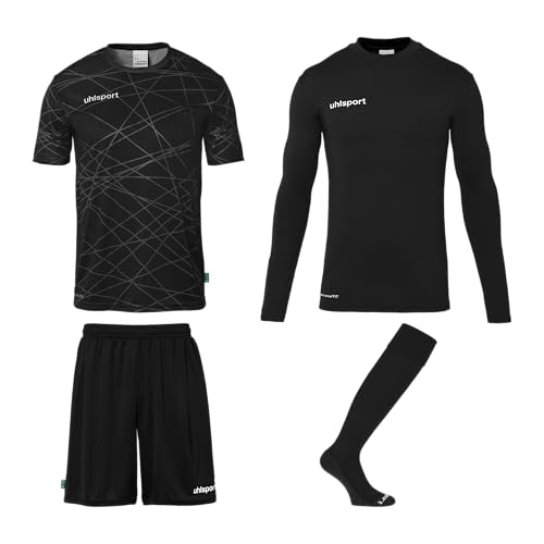 uhlsport Unisex Prediction Torwart Trikotset, Schwarz, 152 EU