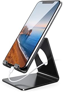 Phone Stand, Lamicall Phone Dock - Universal Stand, Cradle, Holder, Dock Compatible with iPhone 14 Pro Max Plus, 13 12 Pro Max Mini, 11 Pro Xs XR X 8 7 6s, HUAWEI, Samsung S21 S20, Smartphones - Black