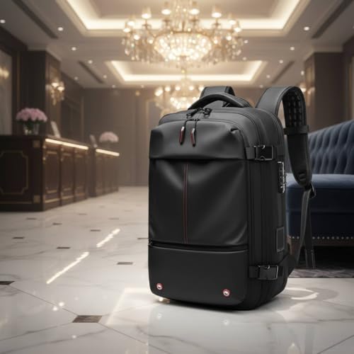 Sac à dos compression release antivol avec grand compartiment caché sous vide - 7
