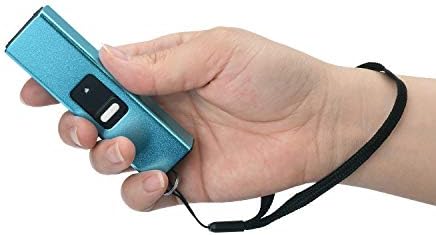 Power Volt Micro Stun Gun Keychain for Women Self Defense Mini Stun Gun for Women Stun Gun USB Rechargeable with LED Flashlight Blue
