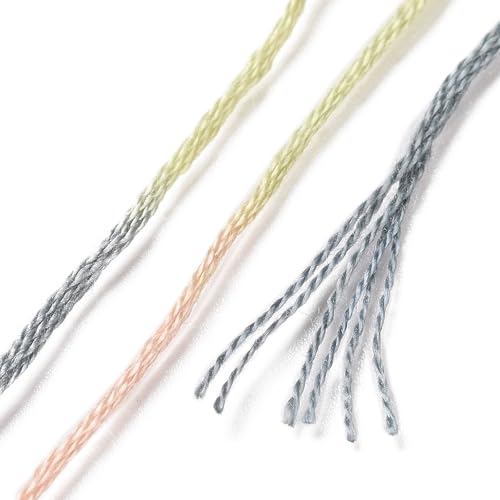 Image of FASHEWELRY 10 Skeins Embroidery Floss Thread 0.5mm Dyed Cross Stitch Floss 6-Ply Friendship Bracelet String for Jewelry Making Bracelets Sewing Knitting Stitching Craft DIY (Dark Sea Green)